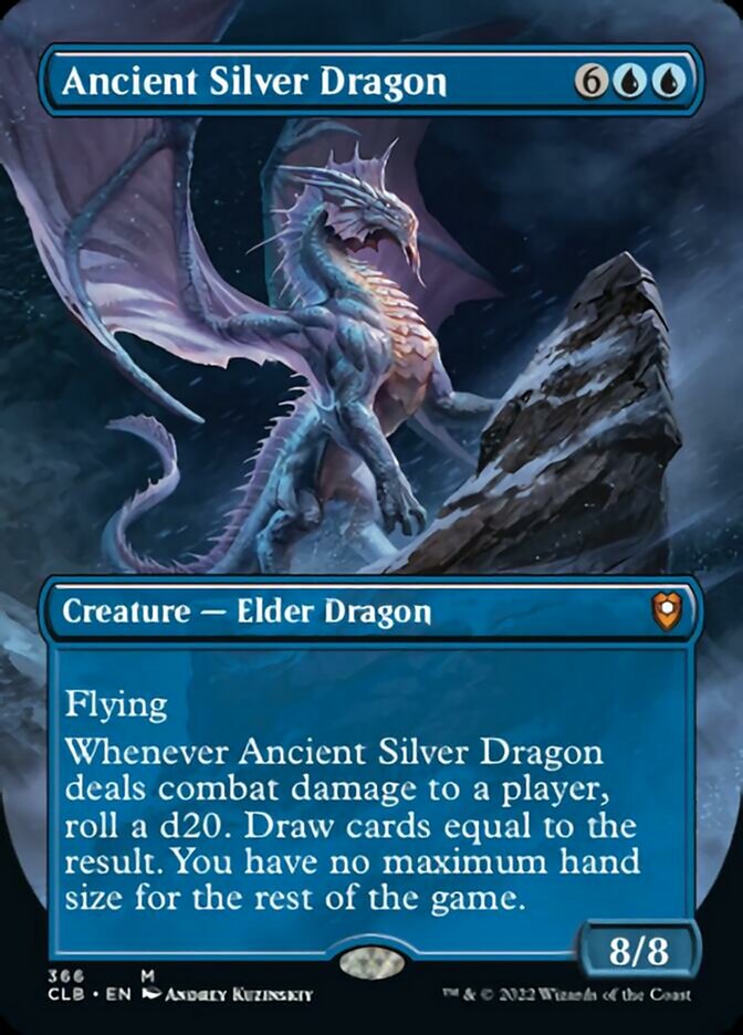 Ancient Silver Dragon (Borderless Alternate Art) [Commander Legends: Battle for Baldur's Gate] | Anubis Games and Hobby