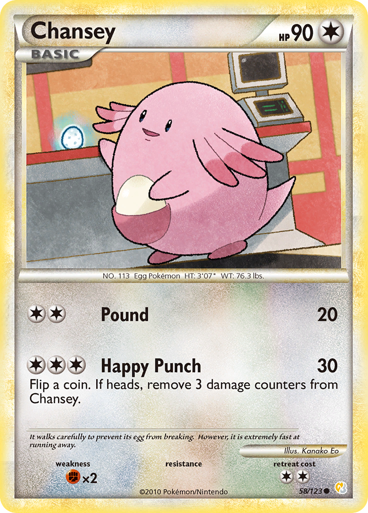 Chansey (58/123) [HeartGold & SoulSilver: Base Set] | Anubis Games and Hobby
