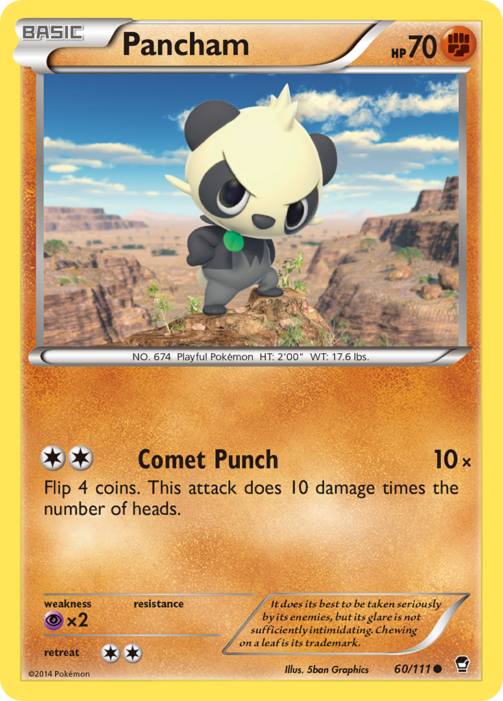 Pancham (60/111) [XY: Furious Fists] | Anubis Games and Hobby