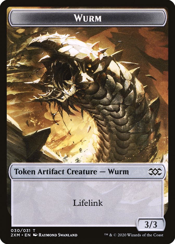 Clue // Wurm (030) Double-Sided Token [Double Masters Tokens] | Anubis Games and Hobby