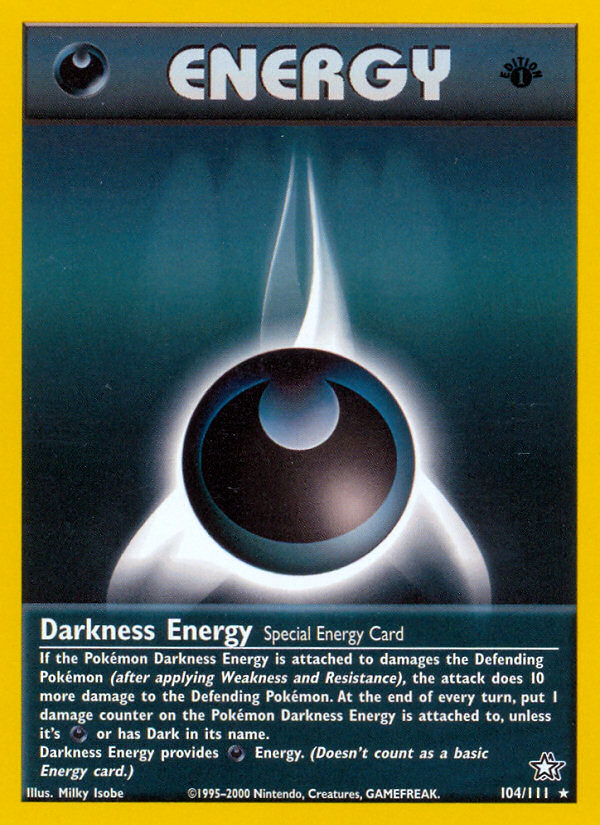 Darkness Energy (104/111) [Neo Genesis 1st Edition] | Anubis Games and Hobby