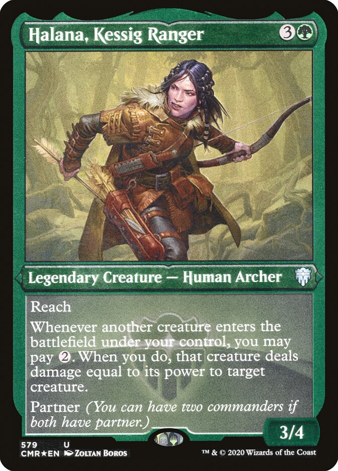 Halana, Kessig Ranger (Foil Etched) [Commander Legends] | Anubis Games and Hobby