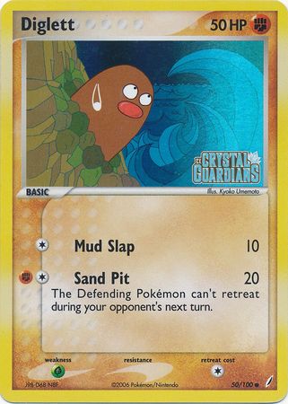 Diglett (50/100) (Stamped) [EX: Crystal Guardians] | Anubis Games and Hobby