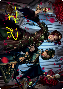 Falkenrath Celebrants 2 Art Card (Gold-Stamped Signature) [Innistrad: Crimson Vow Art Series] | Anubis Games and Hobby