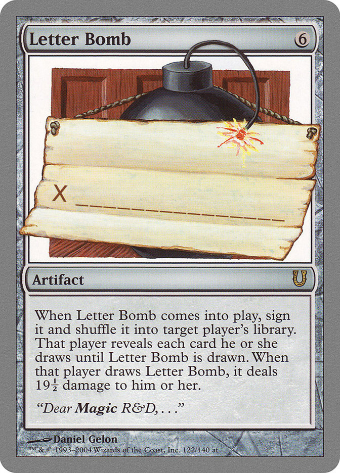 Letter Bomb [Unhinged] | Anubis Games and Hobby