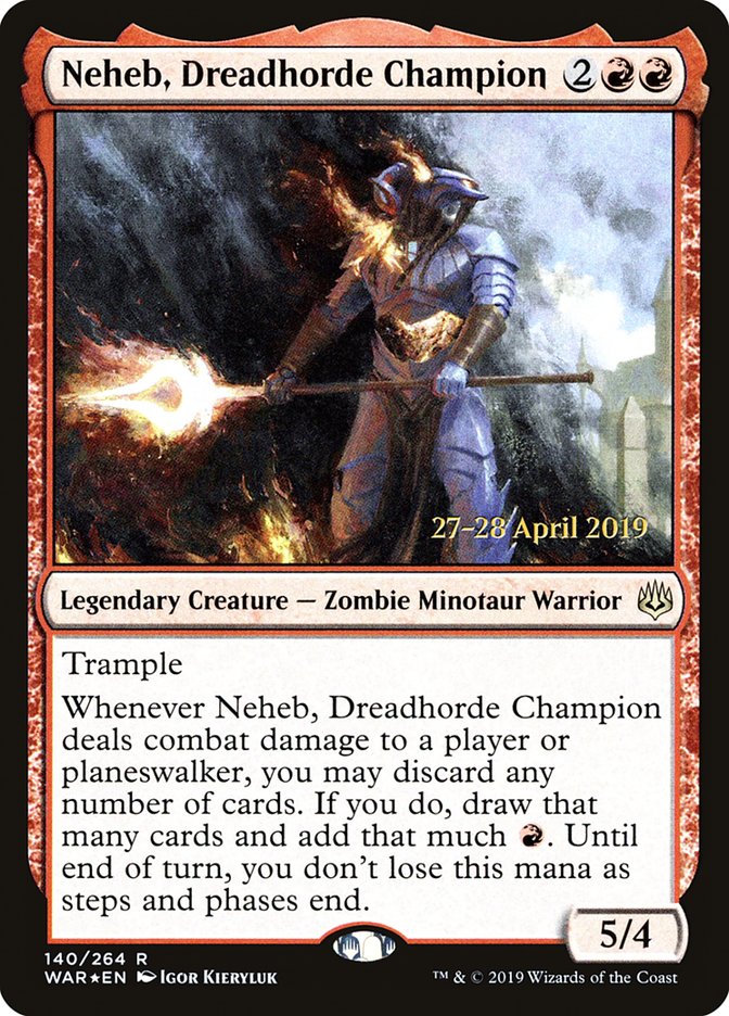 Neheb, Dreadhorde Champion [War of the Spark Prerelease Promos] | Anubis Games and Hobby