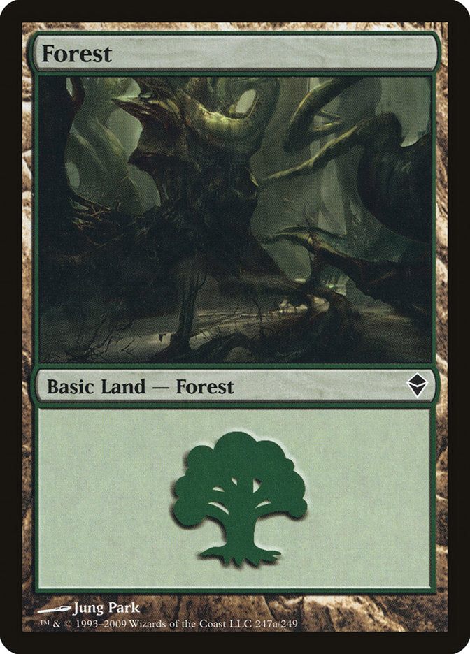 Forest (247a) [Zendikar] | Anubis Games and Hobby