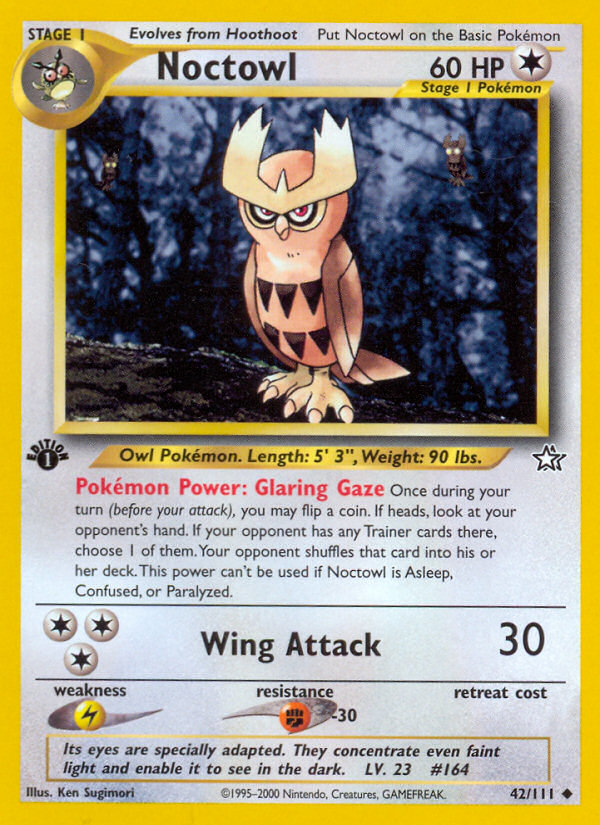 Noctowl (42/111) [Neo Genesis 1st Edition] | Anubis Games and Hobby