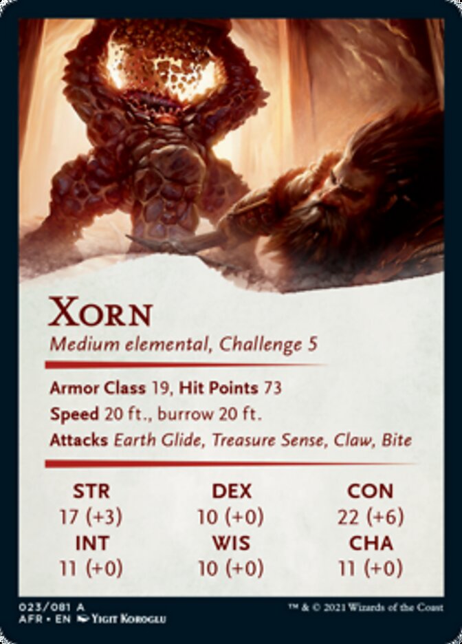 Xorn Art Card [Dungeons & Dragons: Adventures in the Forgotten Realms Art Series] | Anubis Games and Hobby