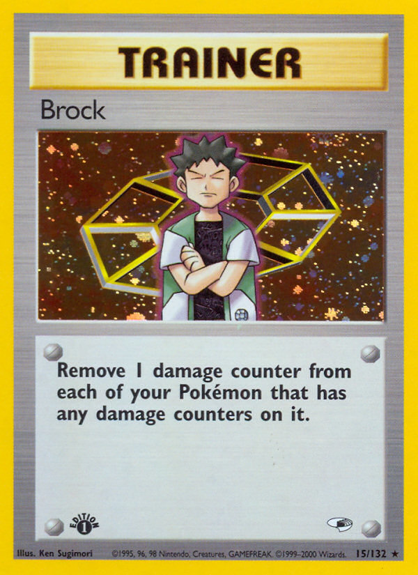 Brock (15/132) [Gym Heroes 1st Edition] | Anubis Games and Hobby