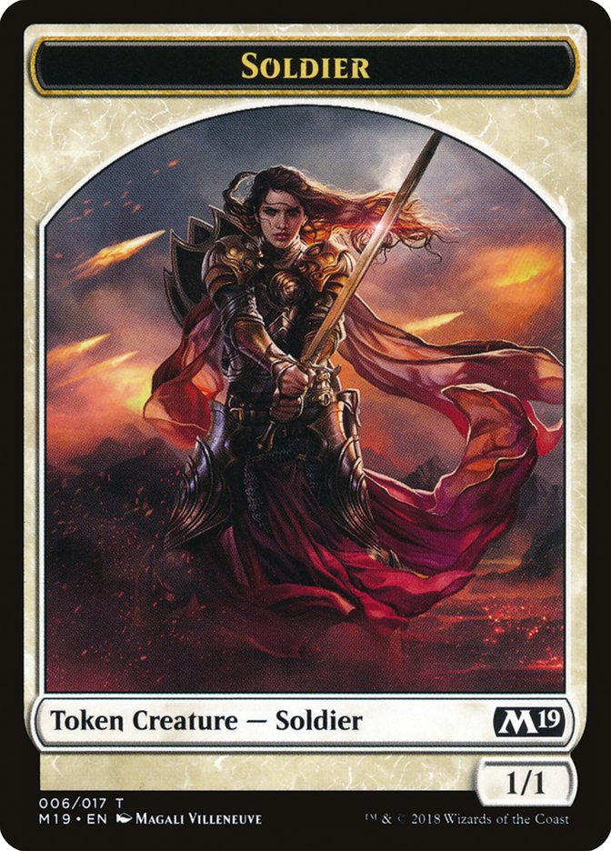 Soldier Token [Core Set 2019 Tokens] | Anubis Games and Hobby