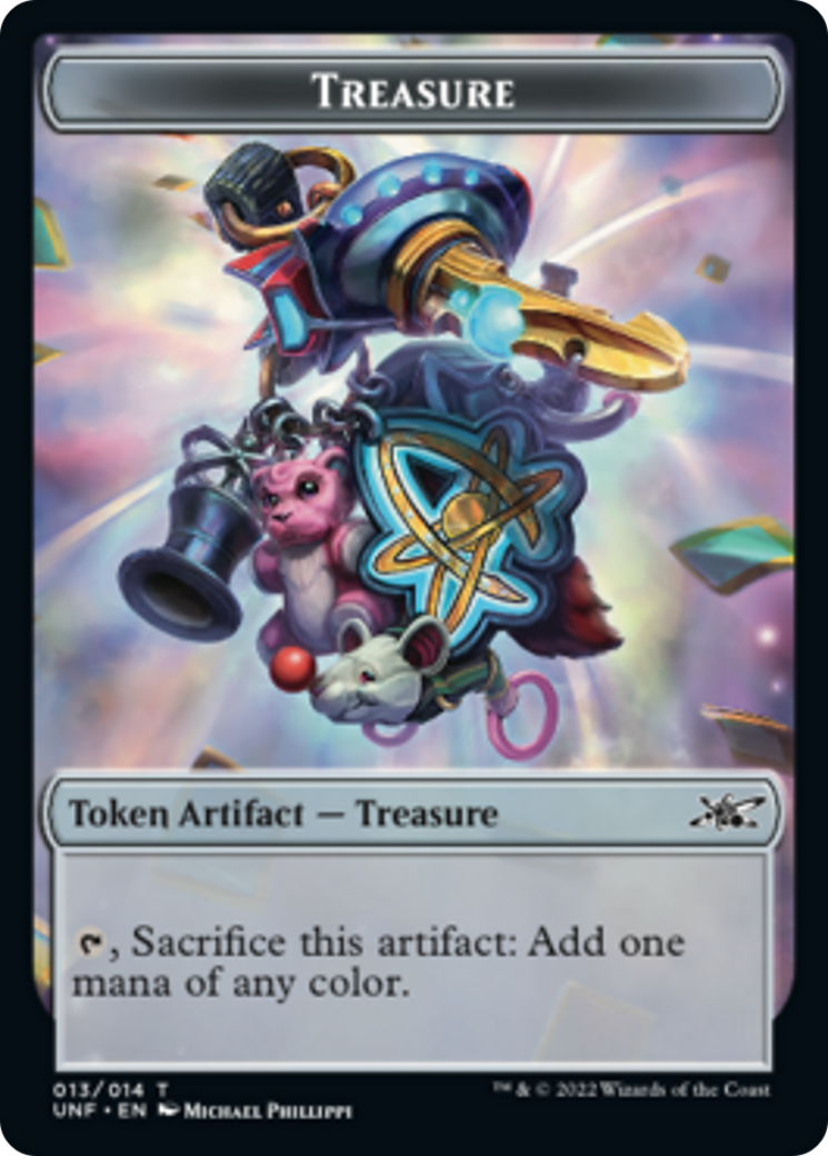 Teddy Bear // Treasure (013) Double-Sided Token [Unfinity Tokens] | Anubis Games and Hobby