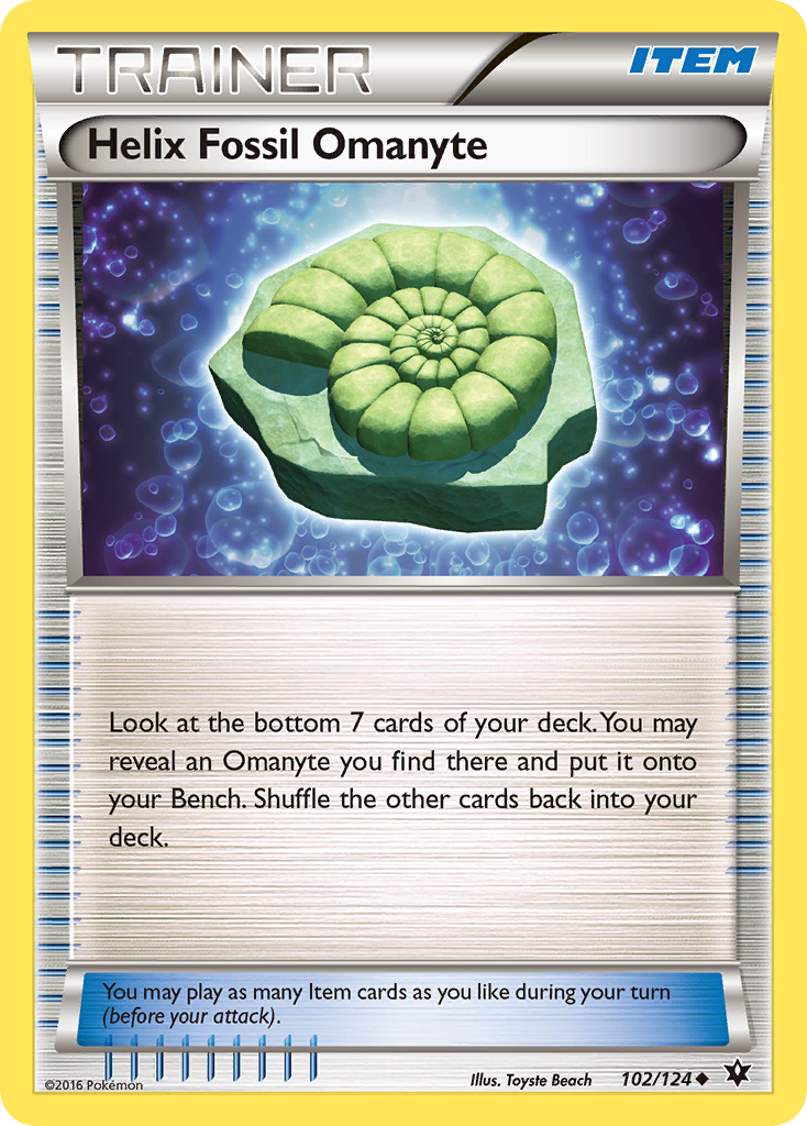 Helix Fossil Omanyte (102/124) [XY: Fates Collide] | Anubis Games and Hobby