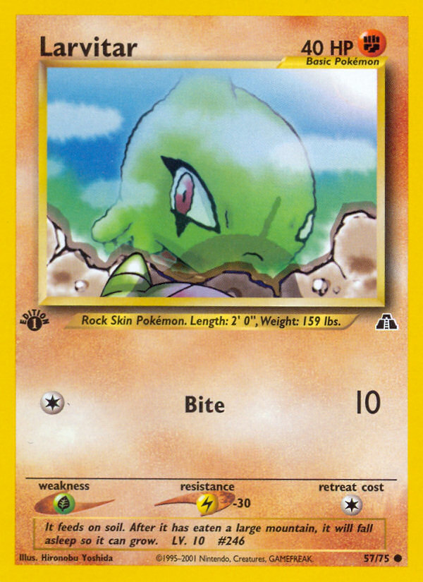 Larvitar (57/75) [Neo Discovery 1st Edition] | Anubis Games and Hobby