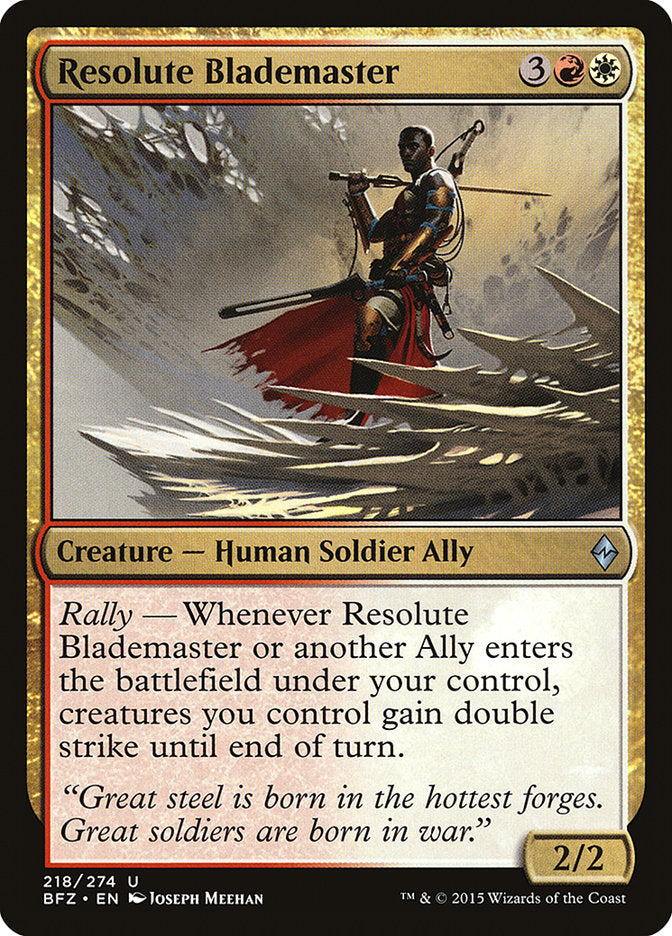 Resolute Blademaster [Battle for Zendikar] | Anubis Games and Hobby