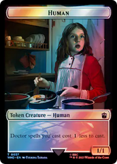 Human (0037) // Food (0059) Double-Sided Token (Surge Foil) [Doctor Who Tokens] | Anubis Games and Hobby