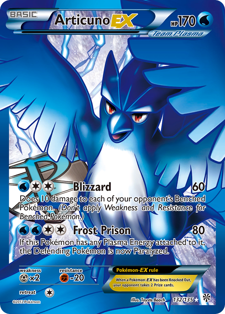 Articuno EX (132/135) [Black & White: Plasma Storm] | Anubis Games and Hobby