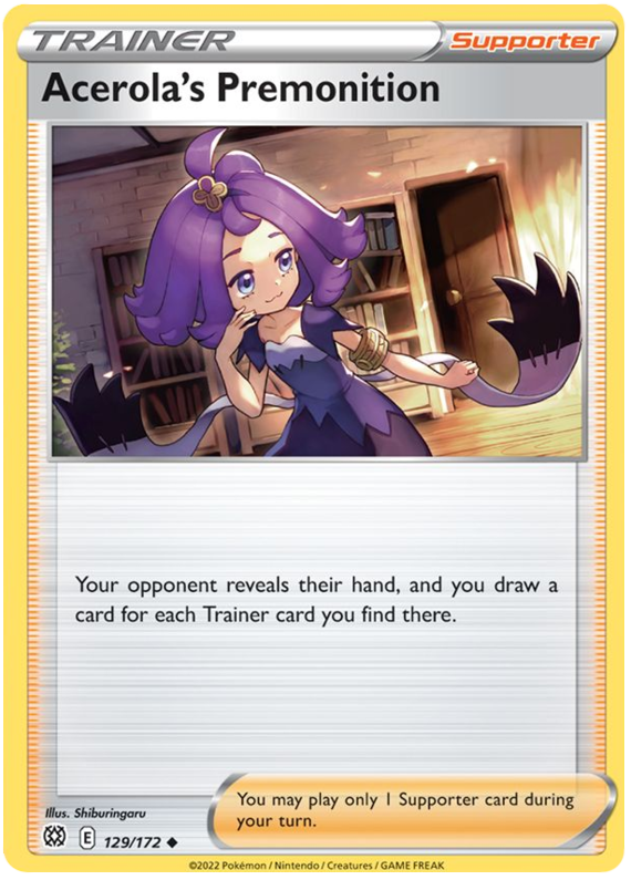 Acerola's Premonition (129/172) [Sword & Shield: Brilliant Stars] | Anubis Games and Hobby