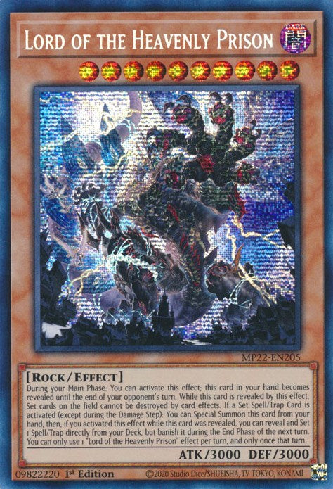 Lord of the Heavenly Prison [MP22-EN205] Prismatic Secret Rare | Anubis Games and Hobby