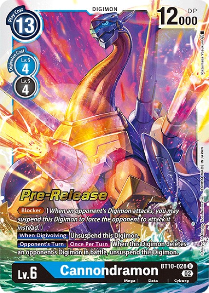 Cannondramon [BT10-028] [Xros Encounter Pre-Release Cards] | Anubis Games and Hobby