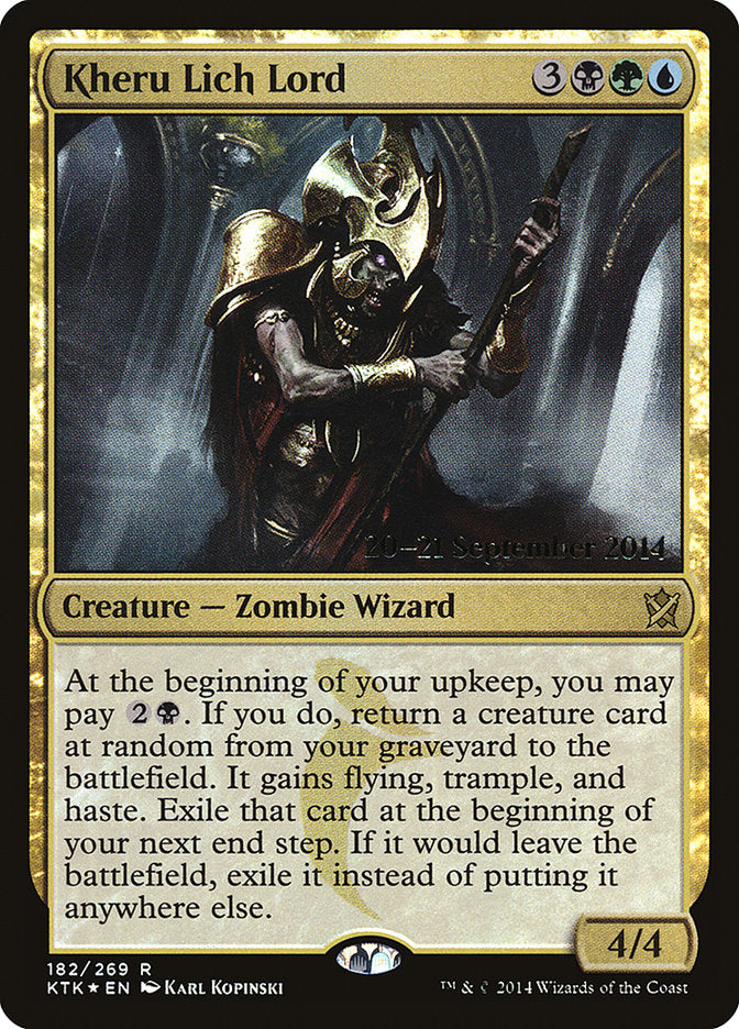 Kheru Lich Lord [Khans of Tarkir Prerelease Promos] | Anubis Games and Hobby