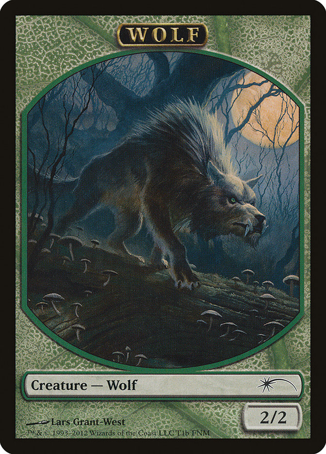 Human // Wolf Double-Sided Token [Friday Night Magic 2012] | Anubis Games and Hobby