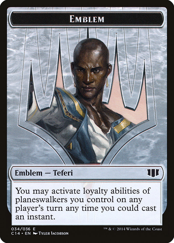 Teferi, Temporal Archmage Emblem // Zombie (011/036) Double-Sided Token [Commander 2014 Tokens] | Anubis Games and Hobby