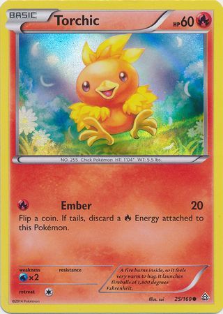 Torchic (25/160) (Sheen Holo) [XY: Primal Clash] | Anubis Games and Hobby