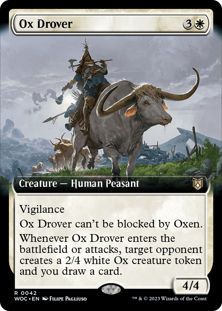 Ox Drover (Extended Art) [Wilds of Eldraine Commander] | Anubis Games and Hobby