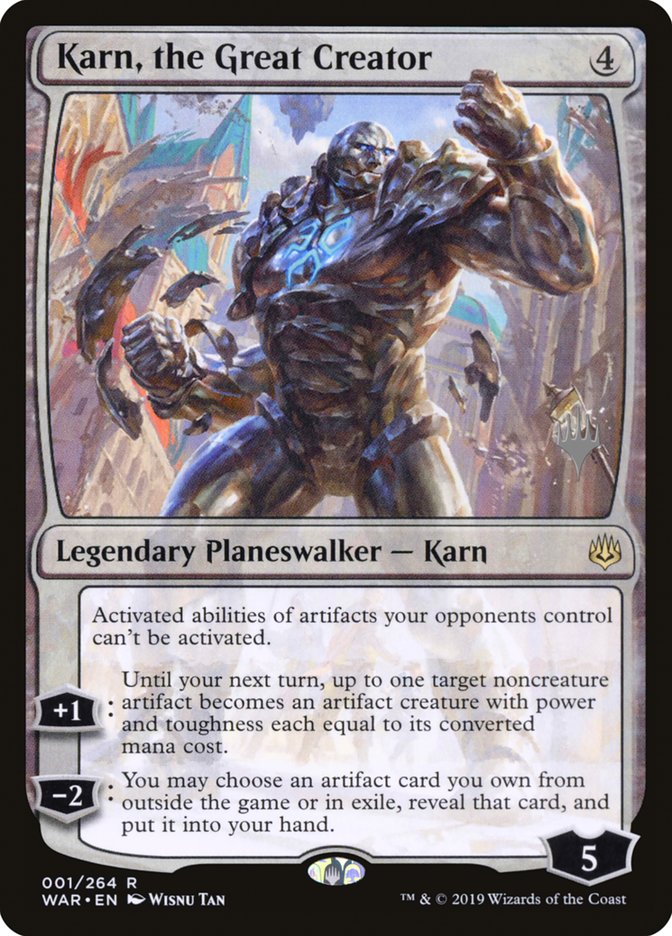 Karn, the Great Creator (Promo Pack) [War of the Spark Promos] | Anubis Games and Hobby