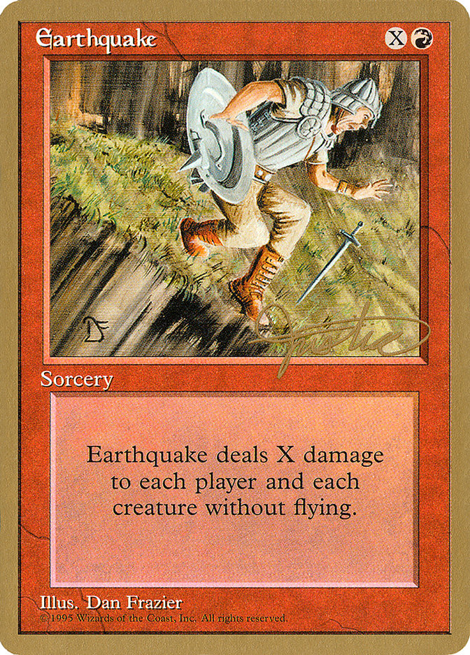 Earthquake (Mark Justice) [Pro Tour Collector Set] | Anubis Games and Hobby