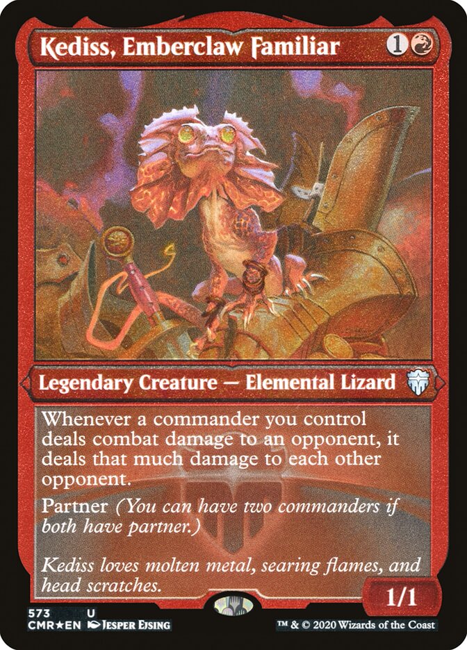 Kediss, Emberclaw Familiar (Etched) [Commander Legends] | Anubis Games and Hobby