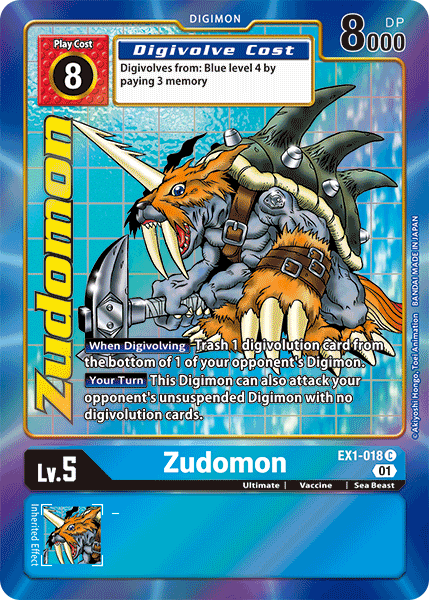 Zudomon [EX1-018] (Alternate Art) [Classic Collection] | Anubis Games and Hobby