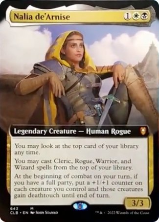 Nalia de'Arnise (Extended Art) [Commander Legends: Battle for Baldur's Gate] | Anubis Games and Hobby