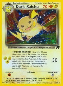 Dark Raichu (83/82) [Team Rocket Unlimited] | Anubis Games and Hobby