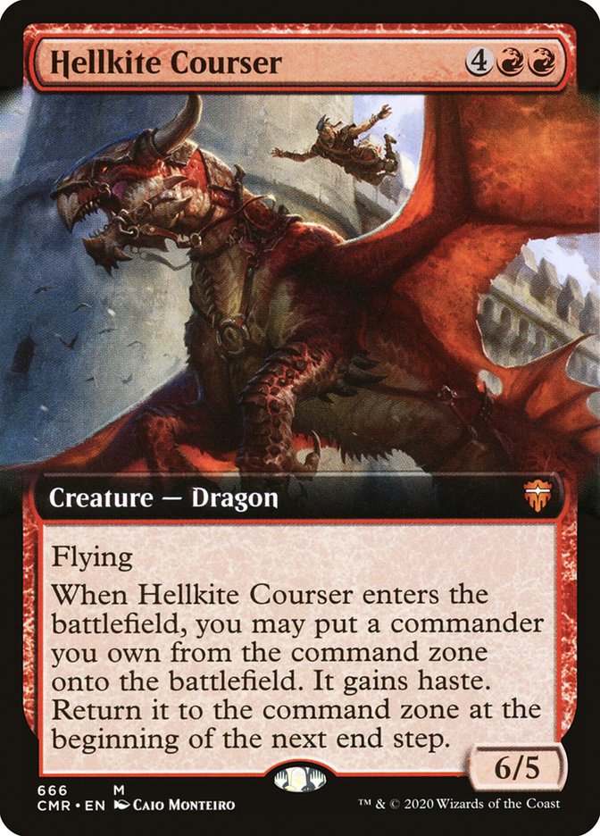 Hellkite Courser (Extended Art) [Commander Legends] | Anubis Games and Hobby