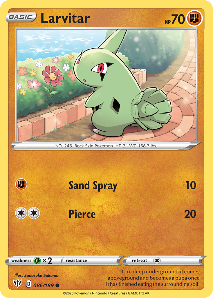 Larvitar (086/189) [Sword & Shield: Darkness Ablaze] | Anubis Games and Hobby