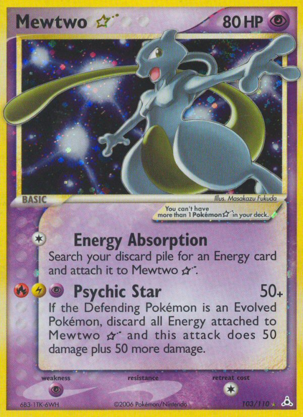 Mewtwo Star (103/110) [EX: Holon Phantoms] | Anubis Games and Hobby