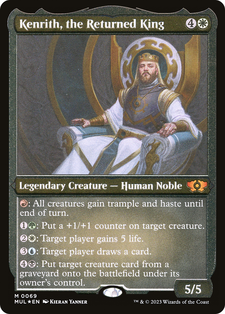 Kenrith, the Returned King (Foil Etched) [Multiverse Legends] | Anubis Games and Hobby