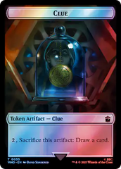 Copy // Clue (0055) Double-Sided Token (Surge Foil) [Doctor Who Tokens] | Anubis Games and Hobby