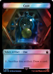 Alien Rhino // Clue (0055) Double-Sided Token (Surge Foil) [Doctor Who Tokens] | Anubis Games and Hobby