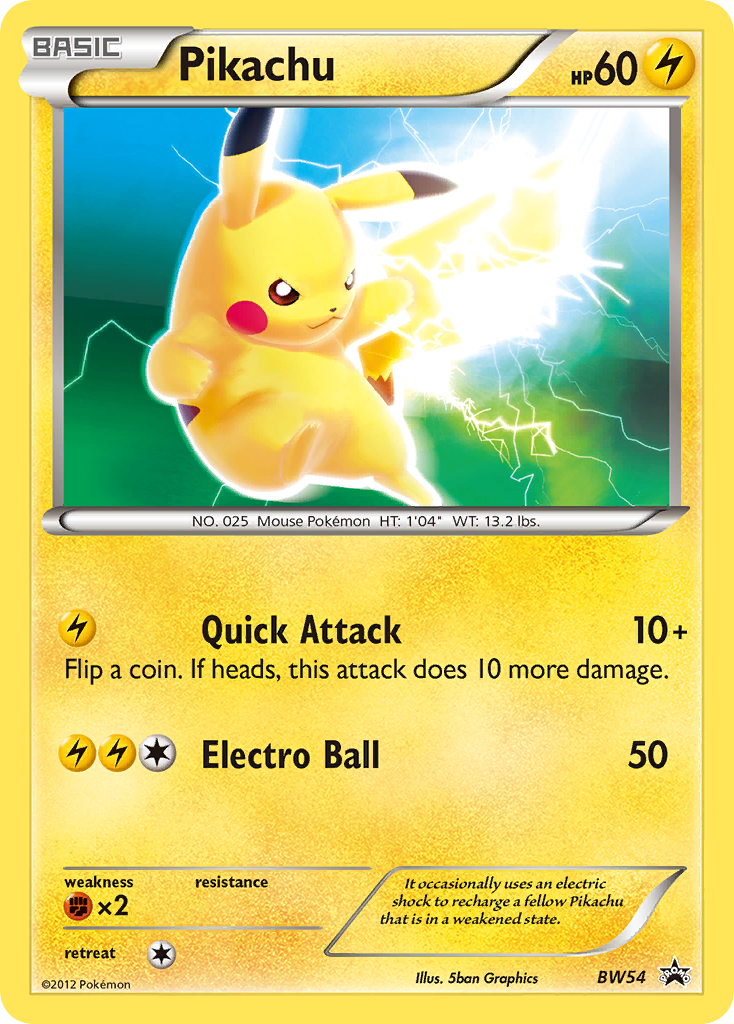 Pikachu (BW54) [Black & White: Black Star Promos] | Anubis Games and Hobby