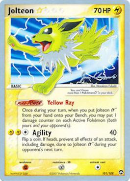 Jolteon Star (101/108) (Psychic Lock - Jason Klaczynski) [World Championships 2008] | Anubis Games and Hobby