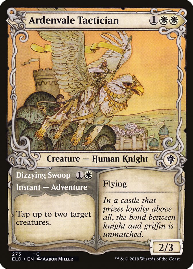 Ardenvale Tactician // Dizzying Swoop (Showcase) [Throne of Eldraine] | Anubis Games and Hobby