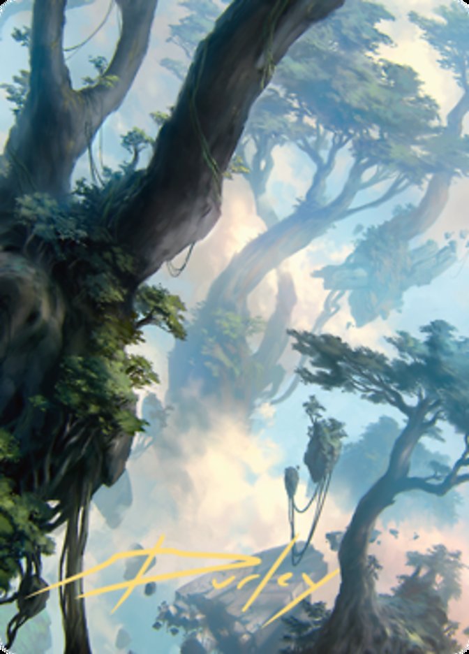 Forest 1 Art Card (Gold-Stamped Signature) [Zendikar Rising Art Series] | Anubis Games and Hobby