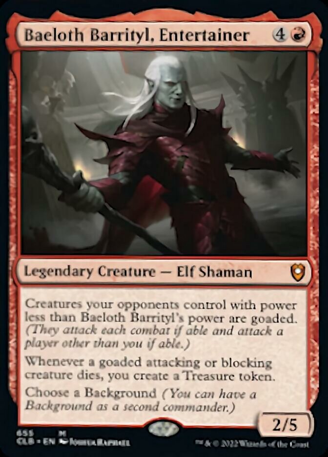 Baeloth Barrityl, Entertainer [Commander Legends: Battle for Baldur's Gate] | Anubis Games and Hobby