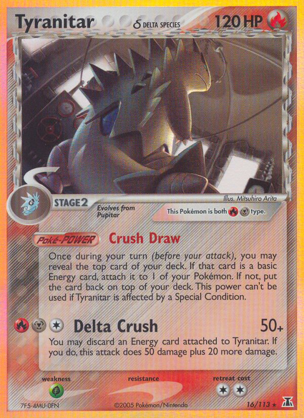 Tyranitar (16/113) (Delta Species) [EX: Delta Species] | Anubis Games and Hobby