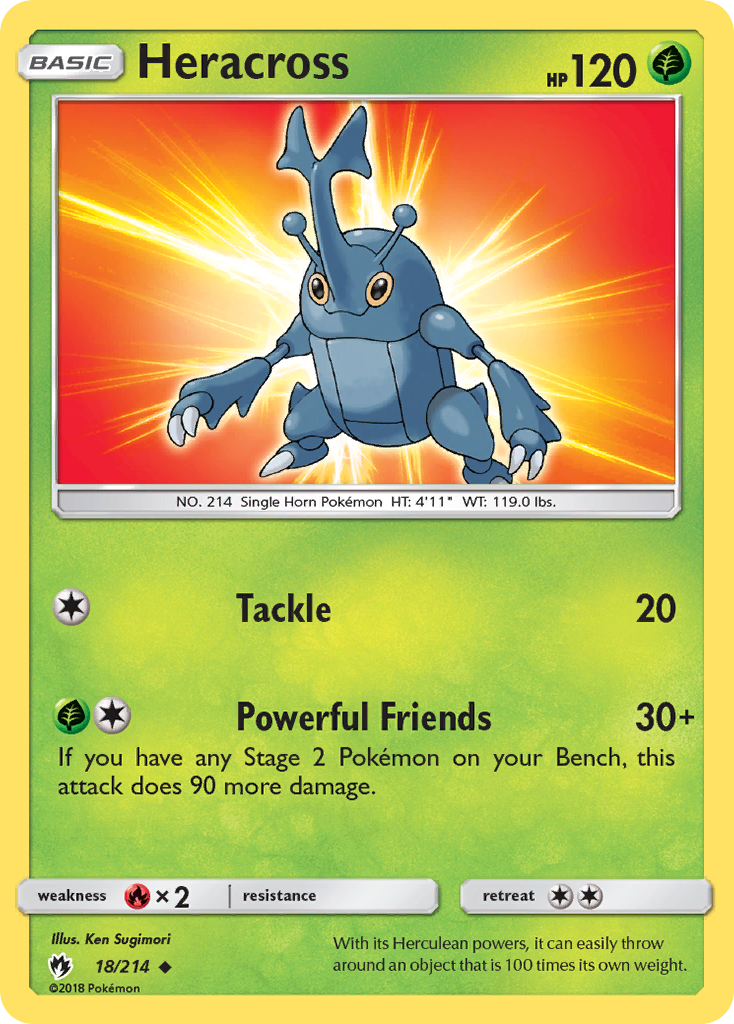 Heracross (18/214) [Sun & Moon: Lost Thunder] | Anubis Games and Hobby