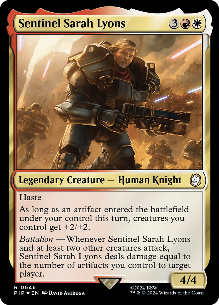 Sentinel Sarah Lyons (Surge Foil) [Fallout] | Anubis Games and Hobby