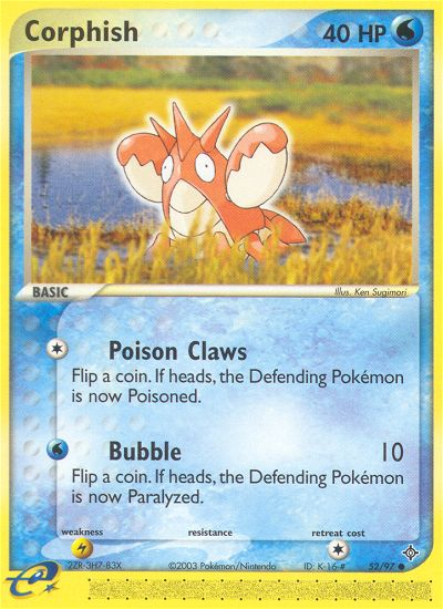 Corphish (52/97) [EX: Dragon] | Anubis Games and Hobby